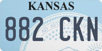KS license plate 882CKN