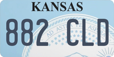 KS license plate 882CLD