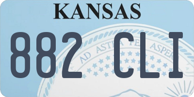 KS license plate 882CLI