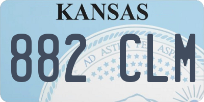KS license plate 882CLM