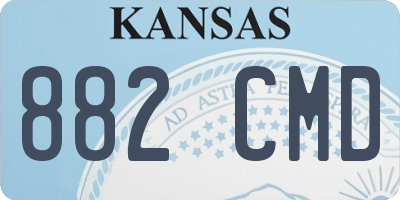 KS license plate 882CMD
