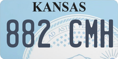 KS license plate 882CMH