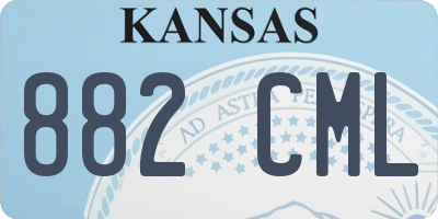 KS license plate 882CML