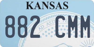 KS license plate 882CMM