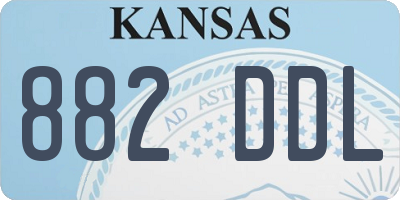 KS license plate 882DDL