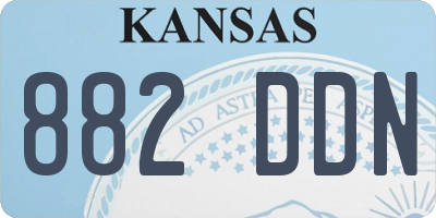 KS license plate 882DDN
