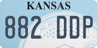 KS license plate 882DDP
