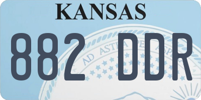 KS license plate 882DDR