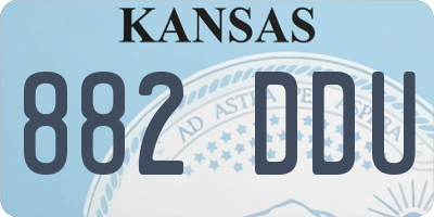 KS license plate 882DDU