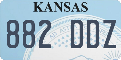 KS license plate 882DDZ