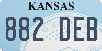 KS license plate 882DEB