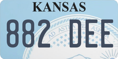 KS license plate 882DEE