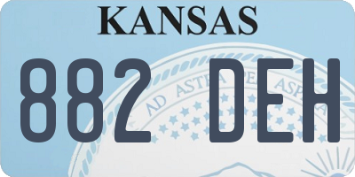 KS license plate 882DEH