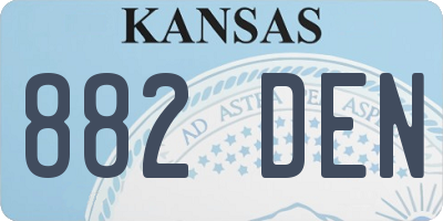 KS license plate 882DEN