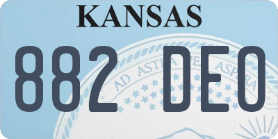 KS license plate 882DEO