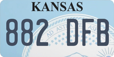 KS license plate 882DFB