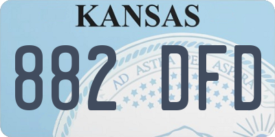 KS license plate 882DFD