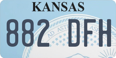 KS license plate 882DFH