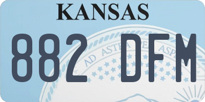 KS license plate 882DFM