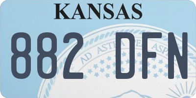 KS license plate 882DFN