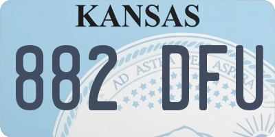 KS license plate 882DFU