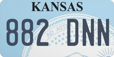 KS license plate 882DNN