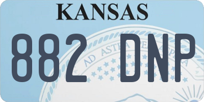 KS license plate 882DNP