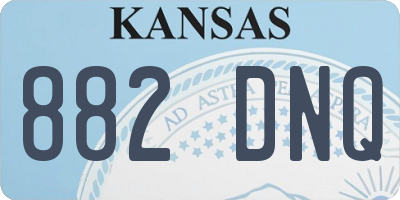 KS license plate 882DNQ