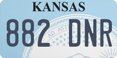 KS license plate 882DNR