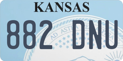 KS license plate 882DNU
