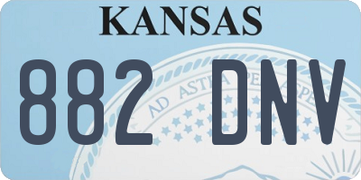 KS license plate 882DNV