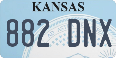 KS license plate 882DNX