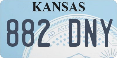 KS license plate 882DNY
