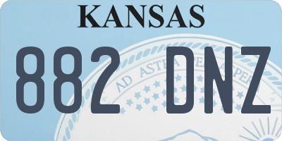 KS license plate 882DNZ