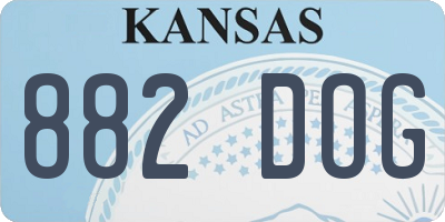 KS license plate 882DOG