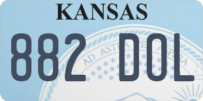 KS license plate 882DOL