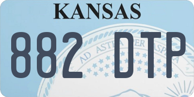 KS license plate 882DTP