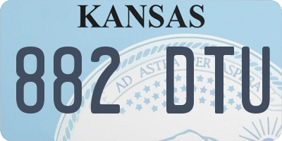 KS license plate 882DTU