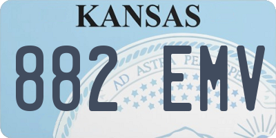 KS license plate 882EMV