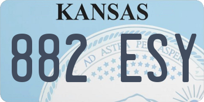 KS license plate 882ESY