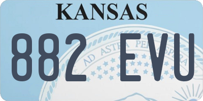 KS license plate 882EVU