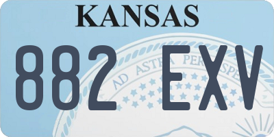 KS license plate 882EXV