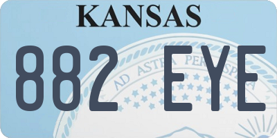 KS license plate 882EYE