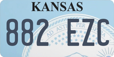 KS license plate 882EZC