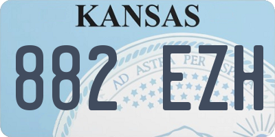 KS license plate 882EZH