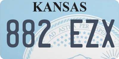 KS license plate 882EZX