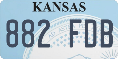 KS license plate 882FDB