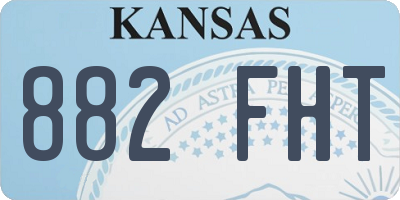 KS license plate 882FHT