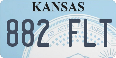 KS license plate 882FLT
