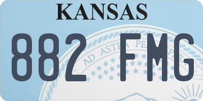 KS license plate 882FMG